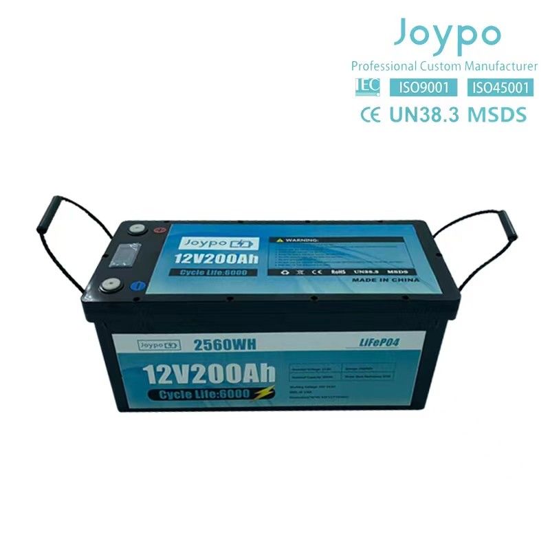 بطارية الليثيوم ذات السعة الكبيرة RV 12V 200Ah حزمة بطارية دورة عميقة للمقطورة