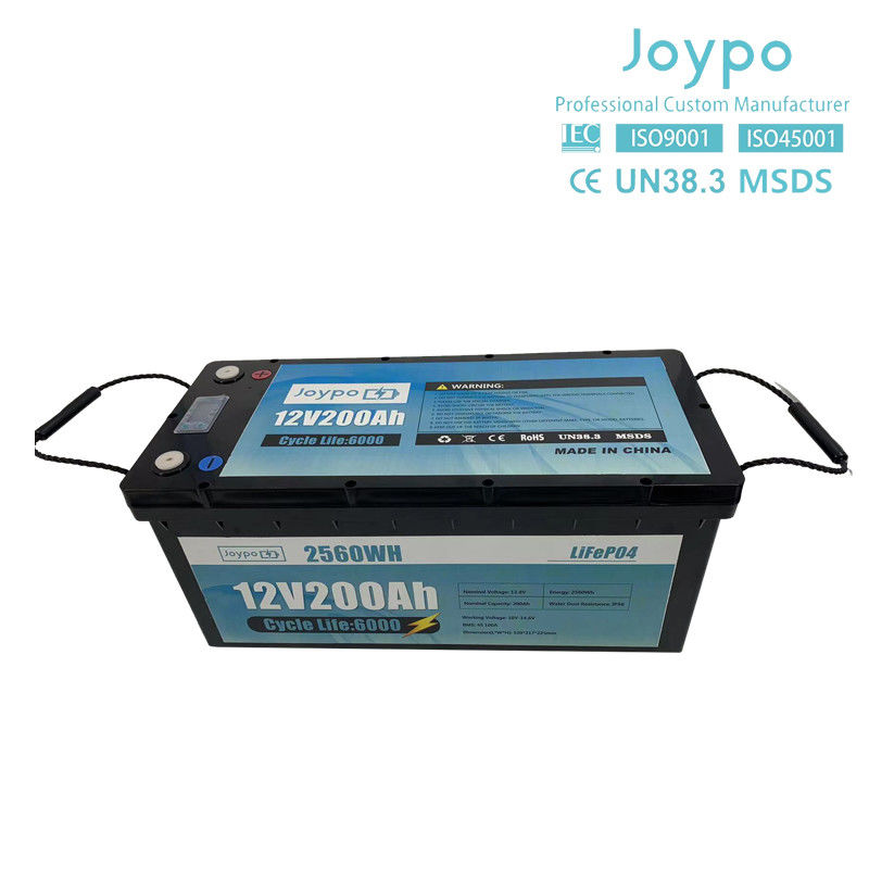 عربة ريف كامبر حياة طويلة بطارية LFP Lifepo4 12V 24V 100Ah 200Ah مع BMS الذكي