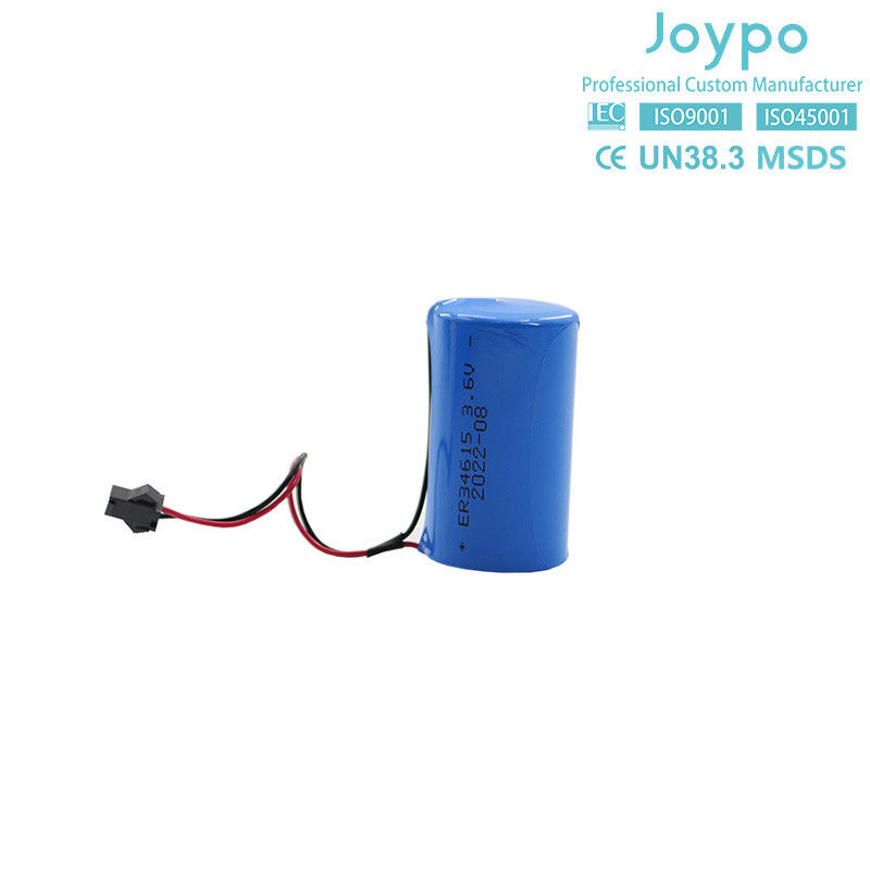 ER34615M بطارية ثيونيل كلوريد الليثيوم 3.6V 14500MAh نوع دوامة غير قابلة لإعادة الشحن