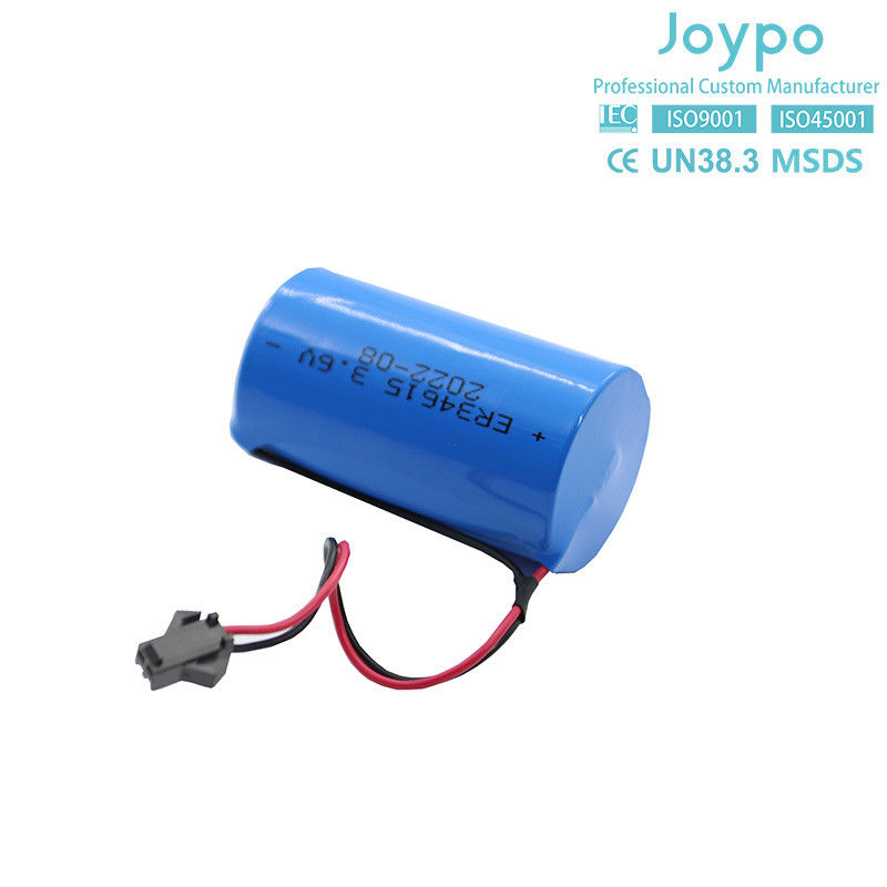 ER34615M بطارية ثيونيل كلوريد الليثيوم 3.6V 14500MAh نوع دوامة غير قابلة لإعادة الشحن