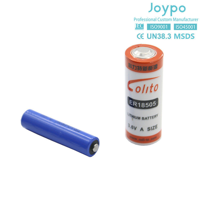 ER18505 خلية بطارية الليثيوم الأساسية 3.6 فولت 4000mAh A Size Bobbin Cell