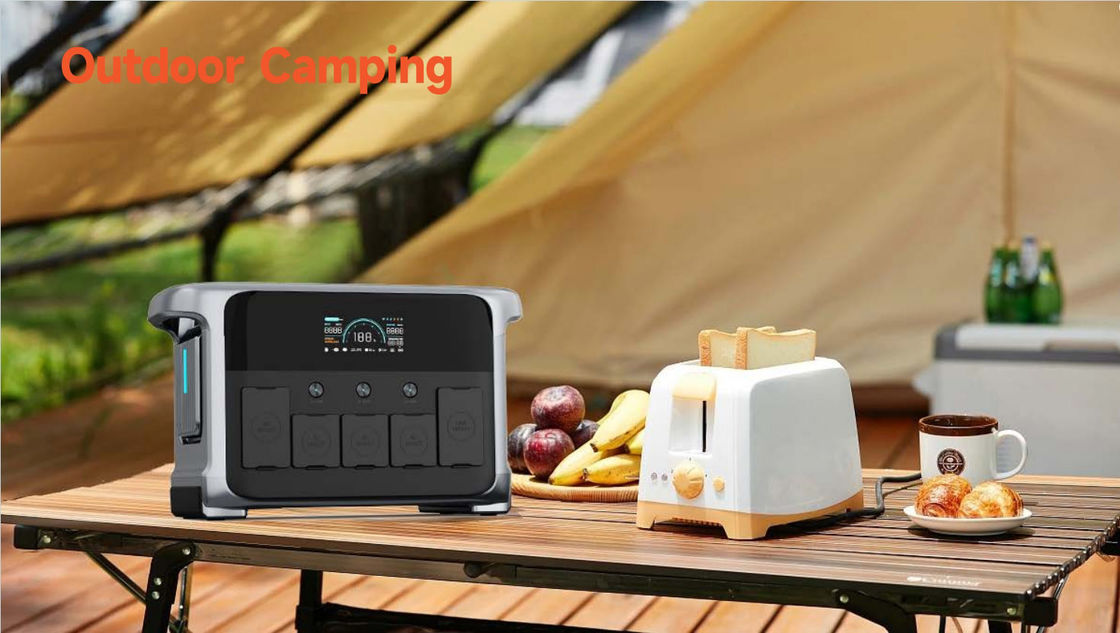 مولد كهرباء شمسية محمول 1200W 110V 220V احتياطي UPS مع شحن السيارة
