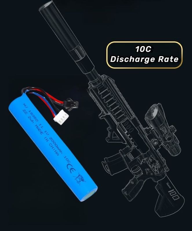 3S 11.1V 2000mAh بطارية ليثيون للكهرباء المياه جيل الكرة بلاستر ألعاب مسدس