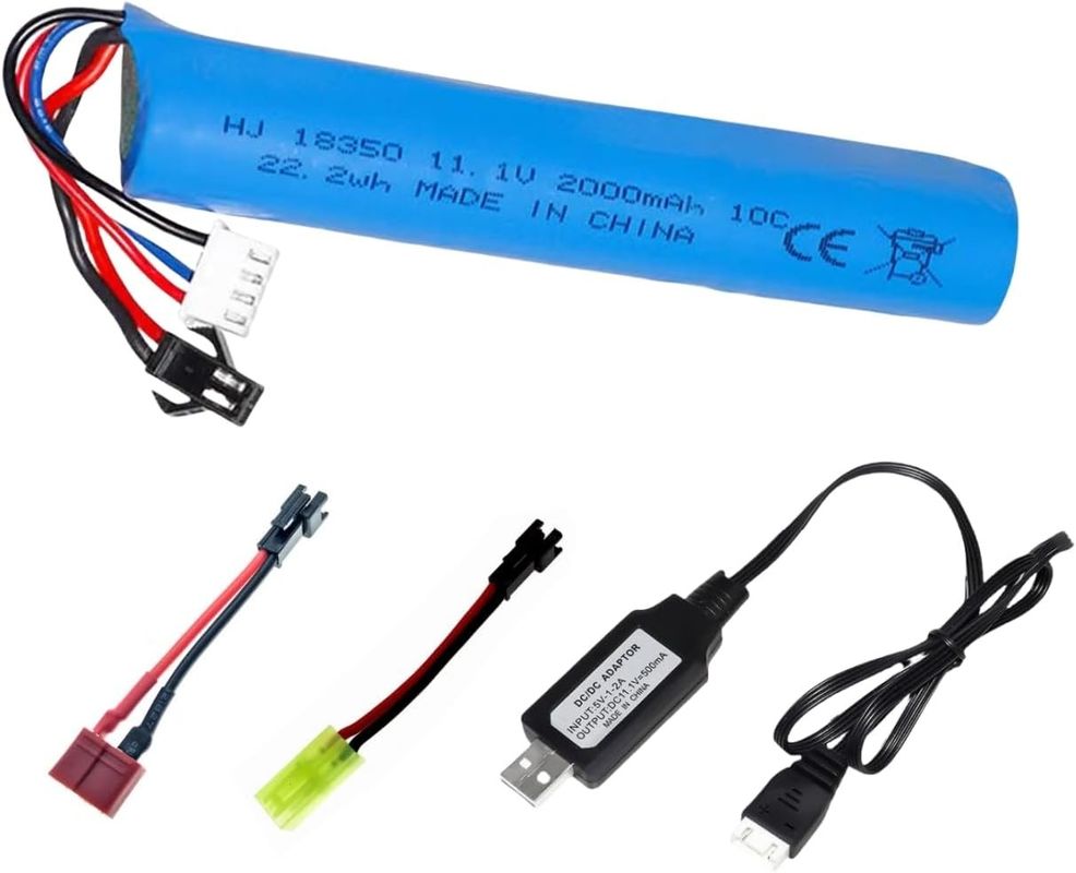 3S 11.1V 2000mAh بطارية ليثيون للكهرباء المياه جيل الكرة بلاستر ألعاب مسدس