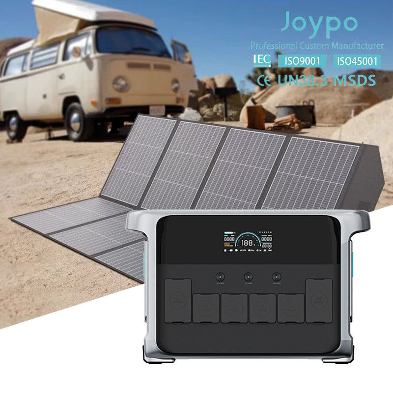 2400W الطاقة الشمسية مولد محطة الطاقة المحمولة مع ألواح شمسية للمنزل الخروج التخييم أو السفر