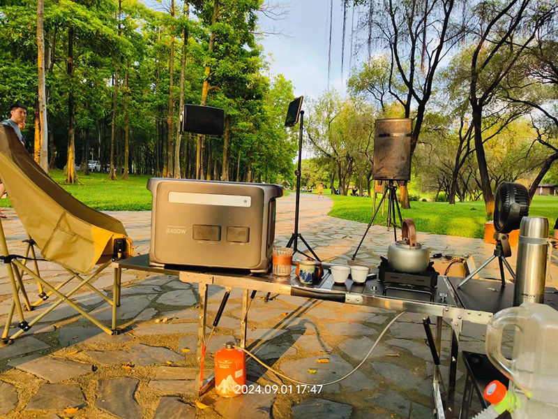 نظام الطاقة الاحتياطي لـ 2400W UPS 2kva 110V 220V مولد شمسي هادئ للمساكن
